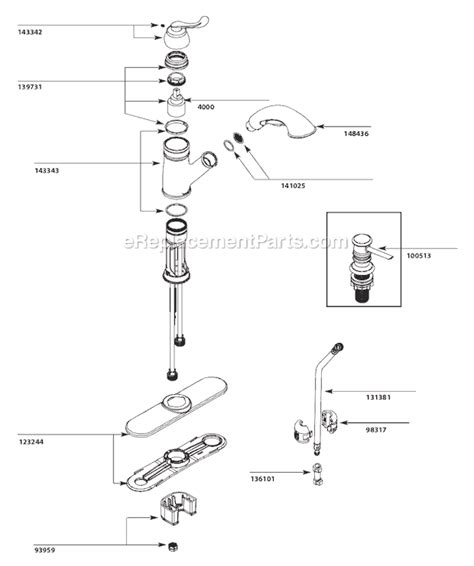 Moen Single Handle Kitchen Faucet Parts Diagram - Bios Pics