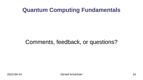 Quantum Computing Fundamentals Ppt