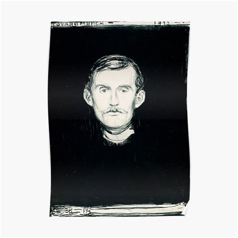 Edvard Munch - Self portrait, artwork by Edvard Munch Premium Matte ...