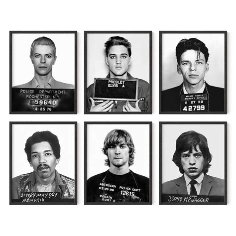 Haus And Hues Celebrity Mugshots Poster Rock Posters Vintage Kurt