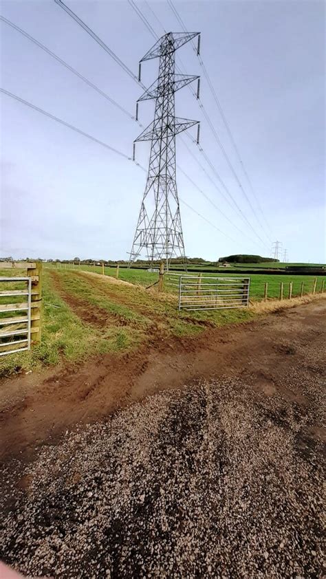 Electricity Pylon In Field At Junction Luke Shaw Cc By Sa