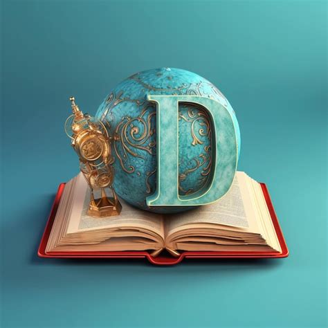 Premium Ai Image Abstract Symbol Of A Globe Resting On An Open Book