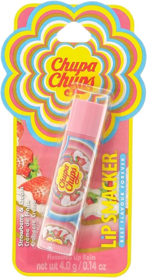 Lip Smacker Chupa Chups Strawberry And Cream Lip Balm Uk