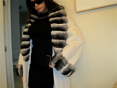 LAFOURRURE2: White mink and chinchilla fur coat