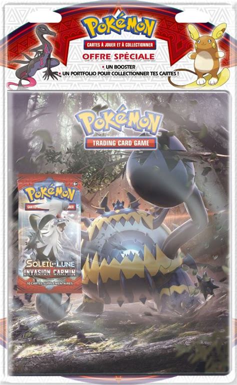 Pack Cahier range cartes avec Booster Pokémon SL04 Lune et Soleil