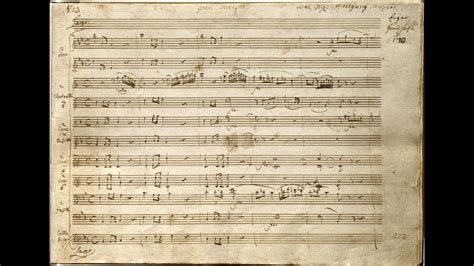 Mozart Serenade In B Flat Major Gran Partita K 361 Autograph