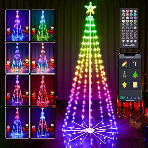 Snapklik HOLILLUMA 7FT Outdoor Christmas Tree RGB Color Changing