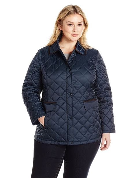 Lark And Ro Women S Size Quilted Barn Jacket Plus Womens Jackets Casual Womens Quilted Jacket