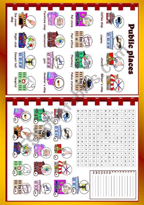 Public Places - ESL worksheet by vanda51