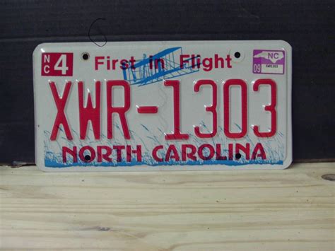 2009 North Carolina NC License Plate Tag XWR-1303