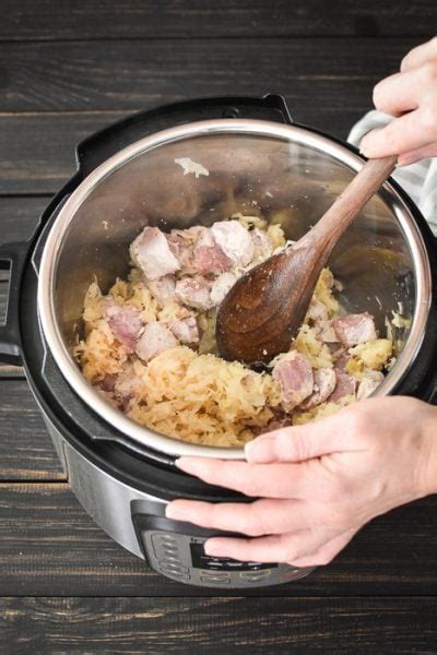 Instant Pot Pork and Sauerkraut - The Foodie and The Fix