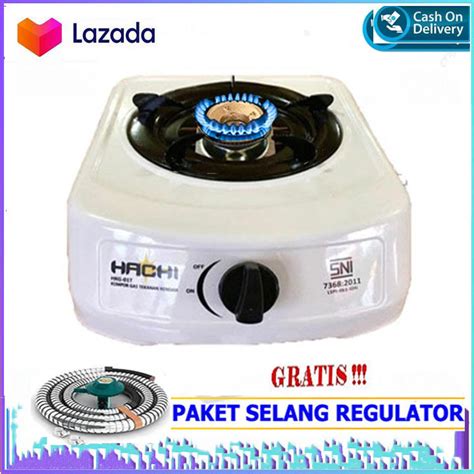 Paket Kompor Gas 1 Tungku FREE SELANG Paket REGULATOR Murah Lazada