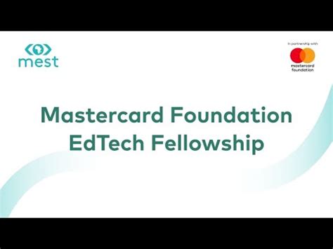 Mastercard Foundation EdTech Fellowship YouTube