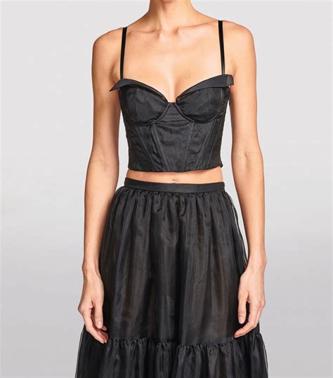 Brock Collection Black Silk Corseted Cami Top Harrods Uk