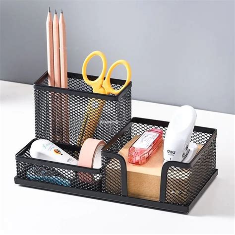 Stationery Pencil Bag Desktop Pencil Bag Creative Metal Mesh Hollow