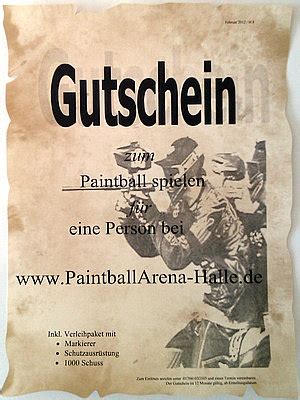 Gutscheine Paintballarena Halle