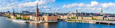 Stockholm City Landscape Of The Old Town Gamla Stan And City Hall