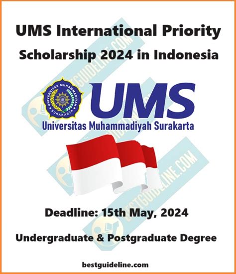 Ums International Priority Scholarship In Indonesia