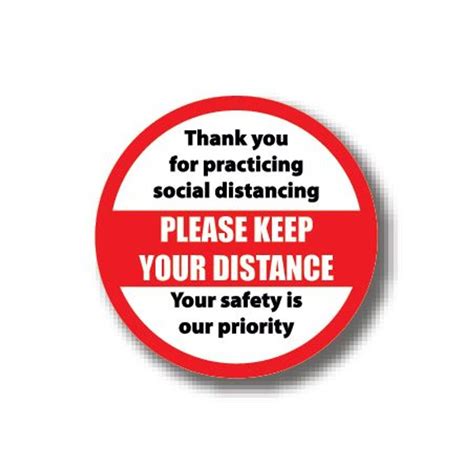 Shop Ergomat Durastripe Circle Sign Thank You For Practicing Social