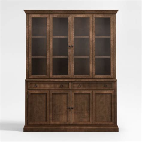 Cameo Nero Noce 2 Piece Entertainment Center With Wood And Glass Doors