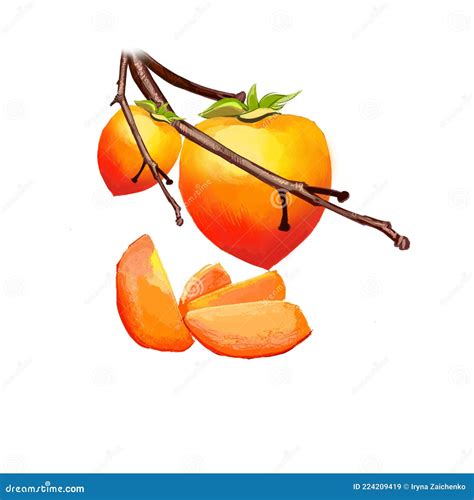 Tree Persimmon Logo Vector Illustration | CartoonDealer.com #75870694