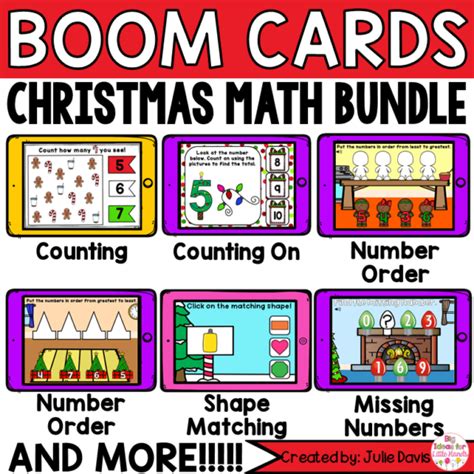 Christmas Math And Phonics Digital Boom Cards™ Bundle Big Ideas For