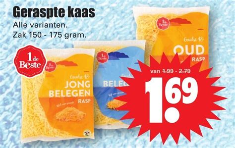 Geraspte Kaas 150 175 Gram Aanbieding Bij Dirk