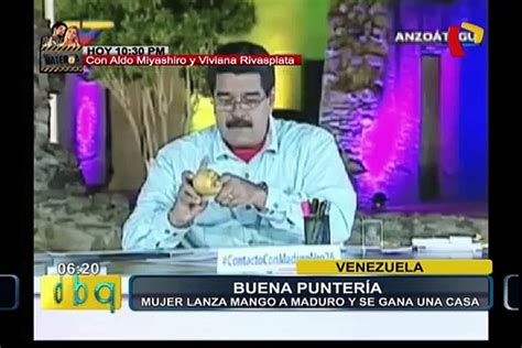 Buena Punter A Mujer Lanza Mango A Nicol S Maduro Y Se Gana Una Casa