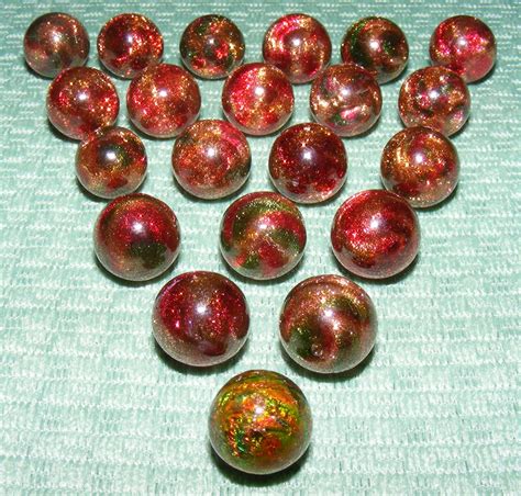 21 Antique Glass Ball Waistcoat Buttons 7 16 Christmas Colors