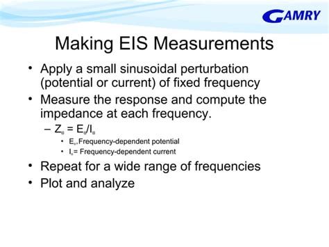 Basics of Electrochemical Impedance Spectroscopy | PPT