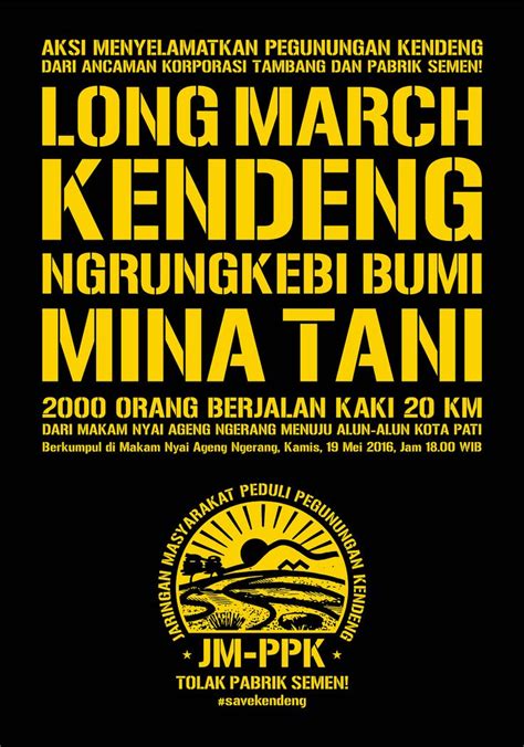 Long March Warga Kendeng Pati Ngrungkebi Bumi Mina Tani Memperingati