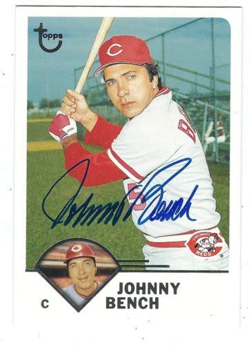 Johnny Bench Autographed Memorabilia Signed Photo Jersey