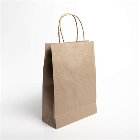 Bolsa Biodegradable Kraft Con Asa Desechables Biodegradables