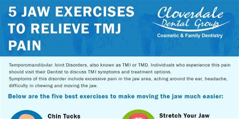 5 Jaw Exercises to relieve TMJ Pain - Infogram