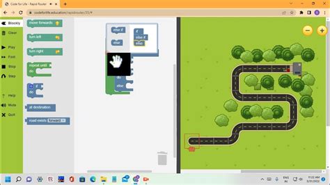 Code For Life Rapid Router Leval 35 Youtube
