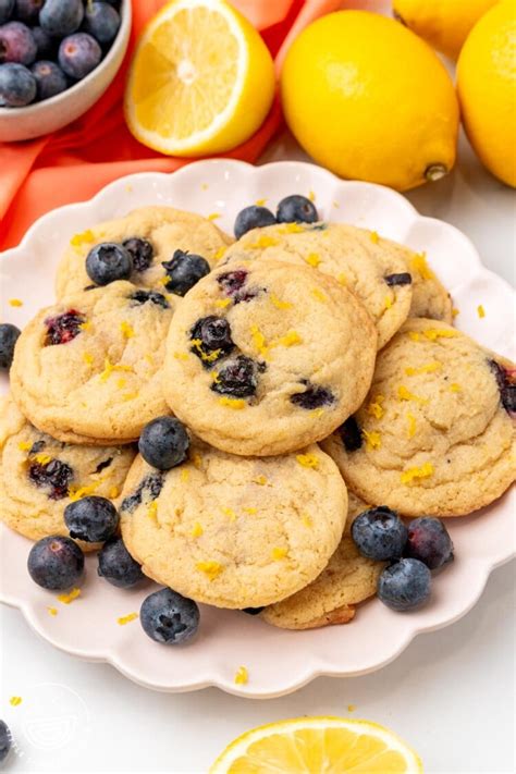 Soft And Chewy Lemon Blueberry Cookies Little Sunny Kitchen