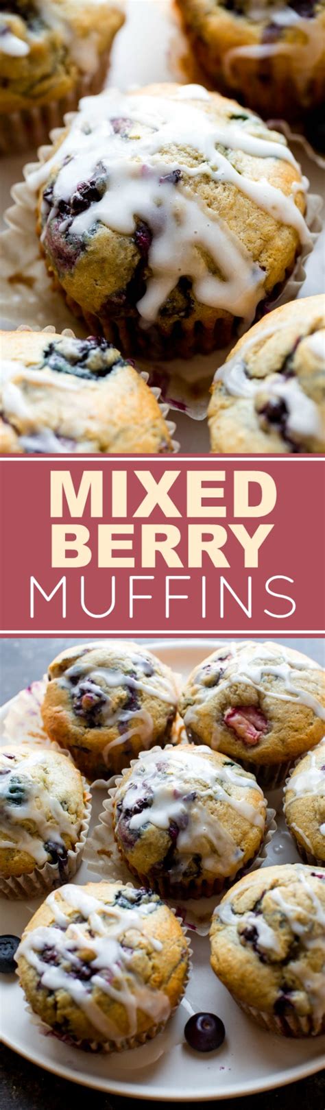 Mixed Berry Muffins Recipe With Big Berry Chunks