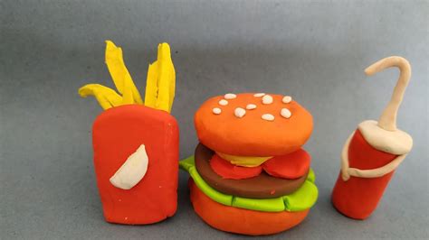 Clay Modelling Junk Food Play Doh Junk Food Clay Modelling Burger Clay