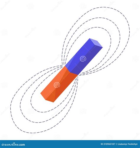 Magnetic Force And Electromagnetic Field Polar Magnet Scheme Stock