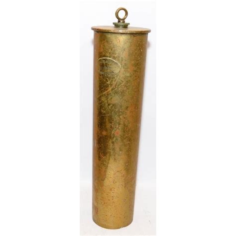 large ww naval shell case  date stamp approx cms tall plaque