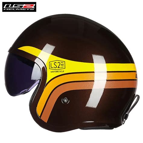 Ls2 Spitfire Of599 Motorcycle Vintage Retro Open Face Jet Helmet Capacetes De Motociclista 59926