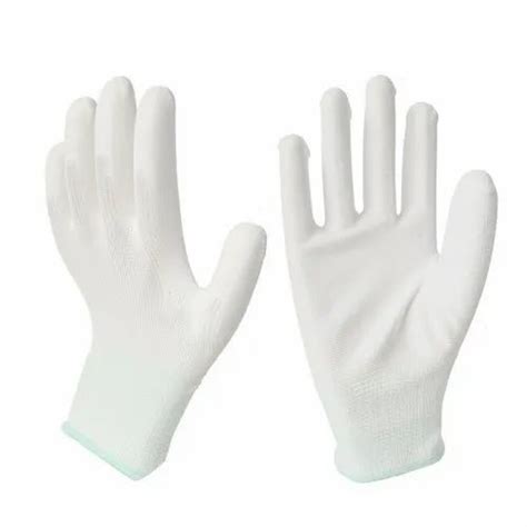 Whiteblack Pu Coated Gloves Full Fingered 6 10 Inches At Rs 24pair