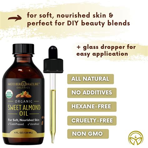 Buy Mother Nature Organic Sweet Almond Oil Extra Virgin And Cold