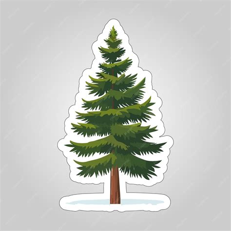 Premium Vector | Panoramic pine tree sticker designs perfect for ...