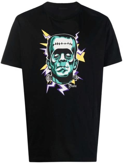 Prada Pre Owned Frankenstein Print T Shirt Farfetch