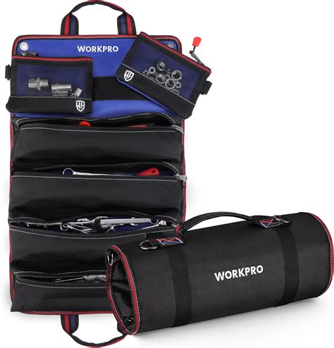 WORKPRO Roll Up Tool Bag Tool Roll Up Bag With Detachable Tool Pouches