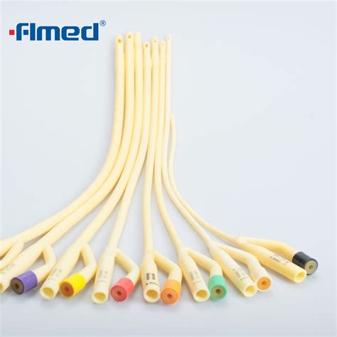 Medical Disposable Silicone Coated Latex Foley Male Catheter With Water