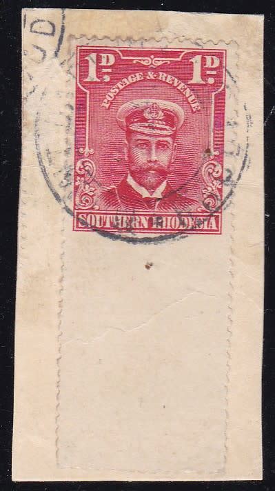 Zimbabwe Rhodesia Nyasaland SOUTHERN RHODESIA KGV ADMIRAL 1D