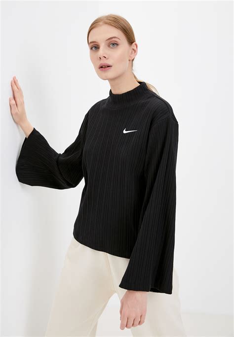 Водолазка Nike W NSW JRSY RIB LS TOP, цвет: черный, RTLABE803601 ...