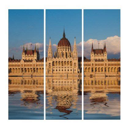 Parliament Building River Reflection Triptych Image Gifts Your Image